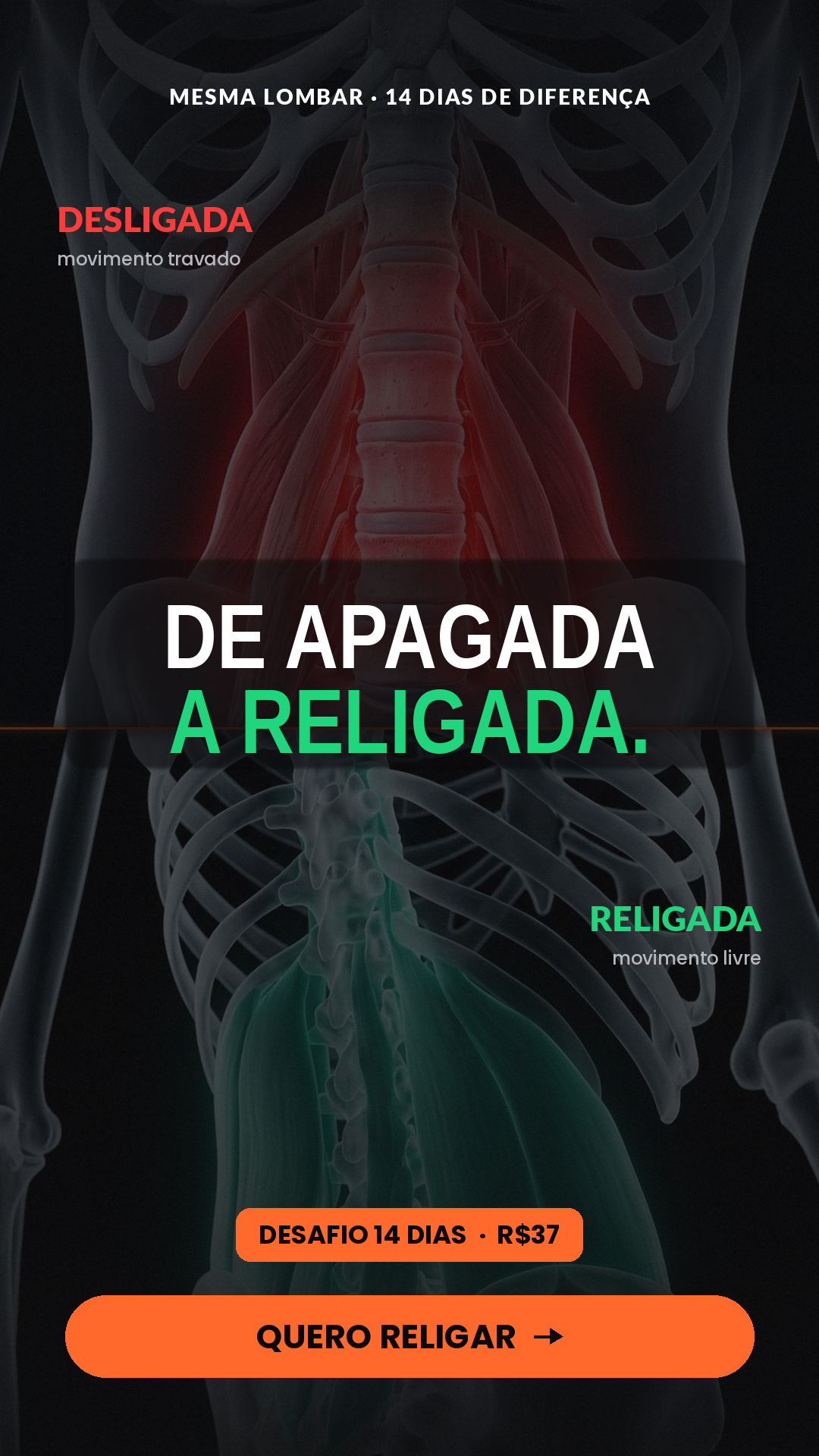 Criativo de anúncio — de apagada a religada